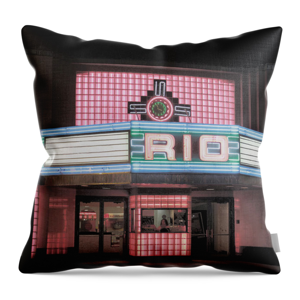Rio Throw Pillow featuring the photograph The Rio at Night by Lynn Sprowl