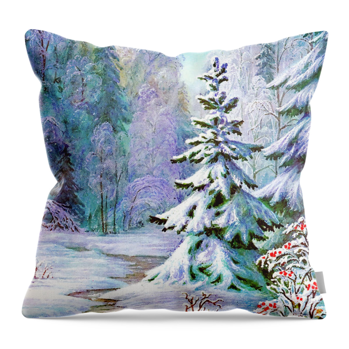 Old Russian Throw Pillow featuring the photograph The River by Munir Alawi