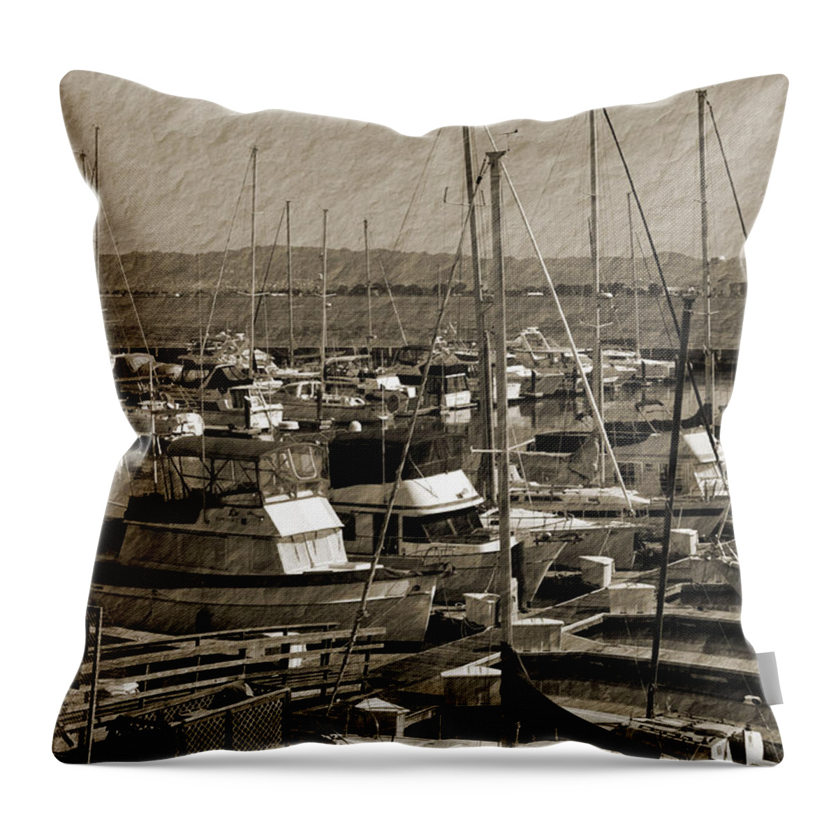 Harbor Throw Pillow featuring the photograph The Sailing Pier by Holly Blunkall