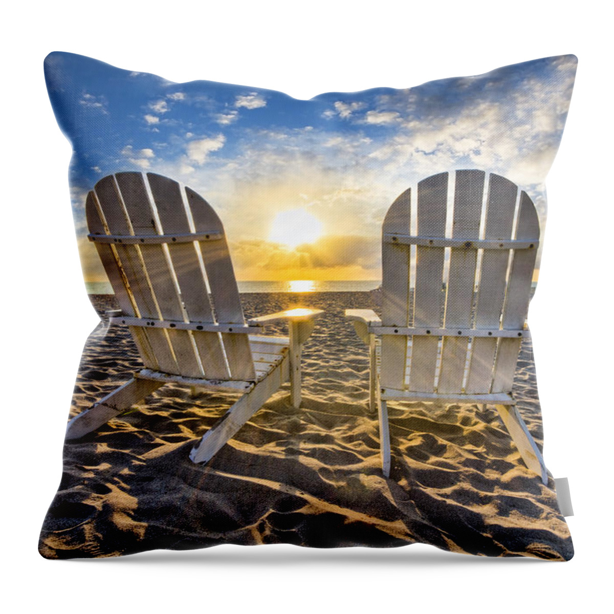 Clouds Throw Pillow featuring the photograph The Salt Life by Debra and Dave Vanderlaan