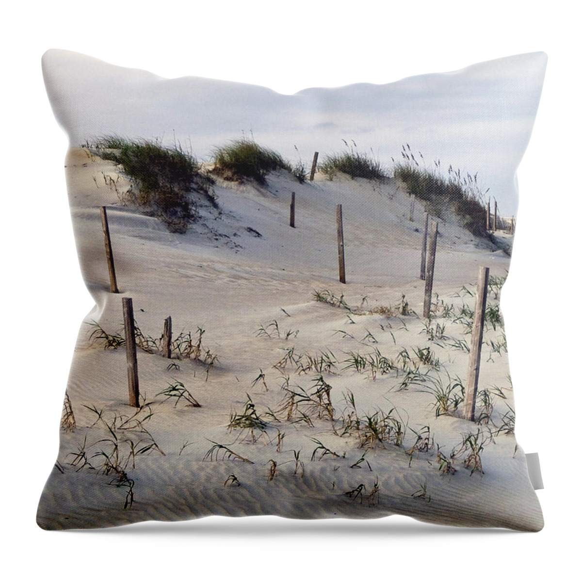 North Carolina Throw Pillow featuring the photograph The Sands of OBX by Greg Reed