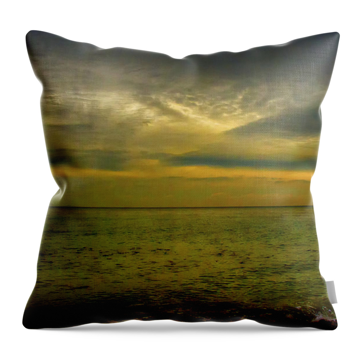  Throw Pillow featuring the photograph The Sea and Sky by Joseph Hollingsworth