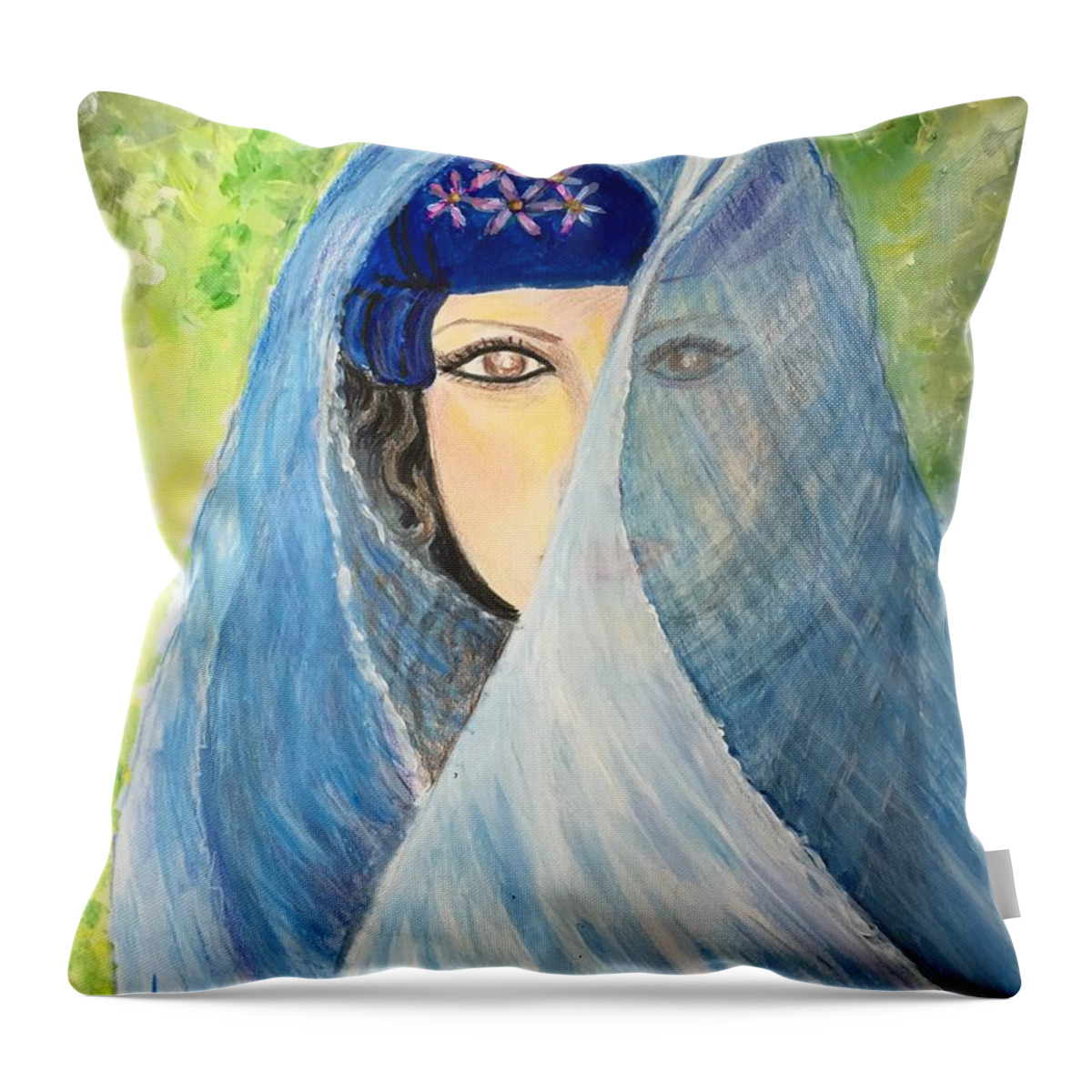 Mystical Throw Pillow featuring the painting The Seer by Ronnie Egerton