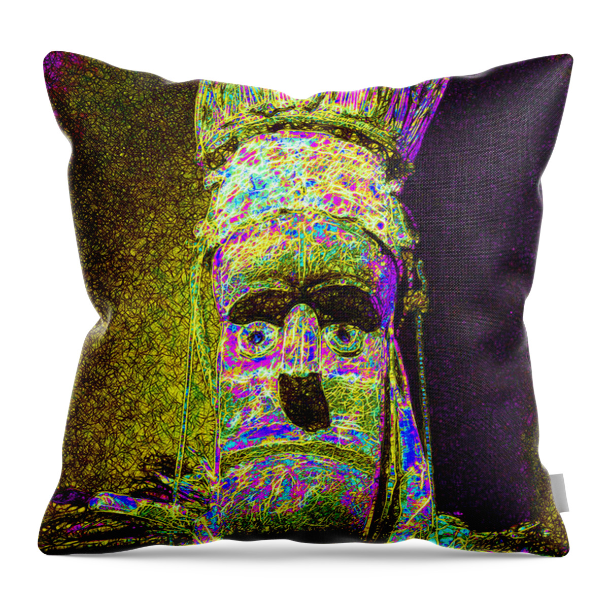 Religion Throw Pillow featuring the photograph The Shaman 20130201p50 by Wingsdomain Art and Photography