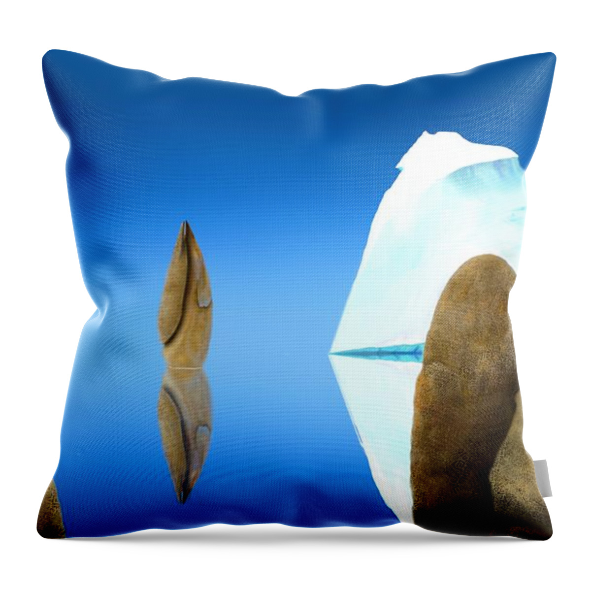 Ice Throw Pillow featuring the digital art The Show Off by Douglas Day Jones