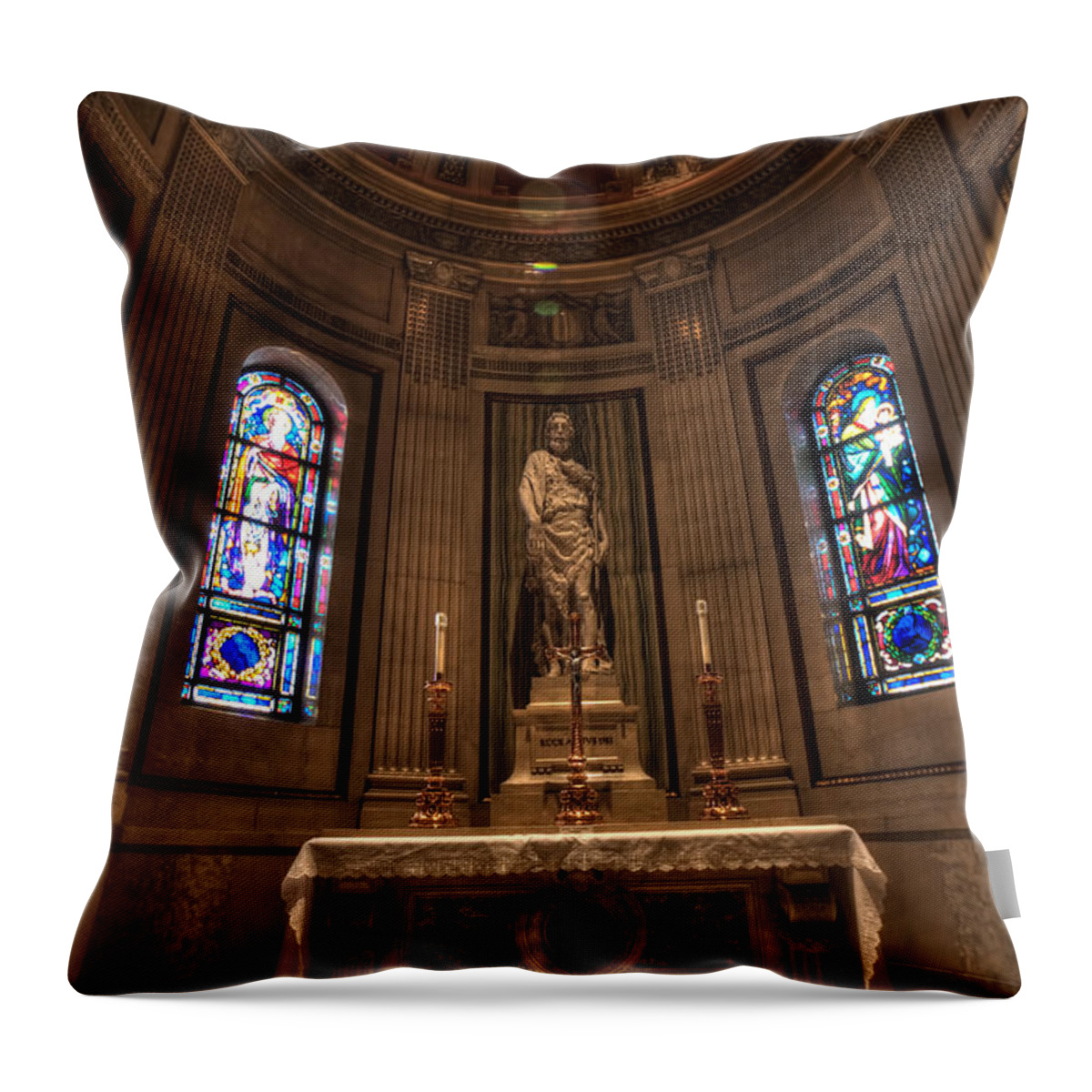 Mn Church Throw Pillow featuring the photograph Cathedral Of Saint Paul #15 by Amanda Stadther