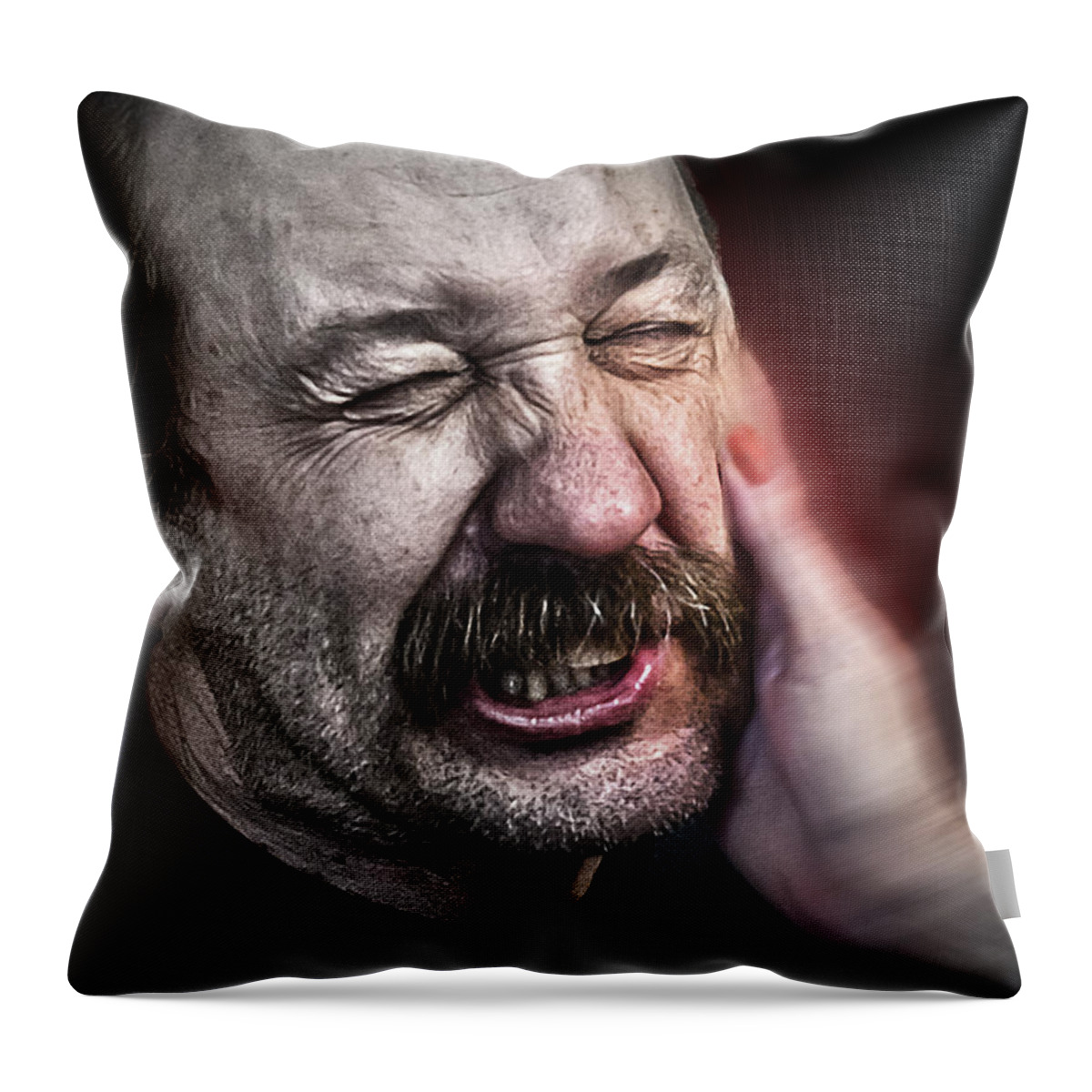Slap Throw Pillow featuring the photograph The Slap by Rick Mosher
