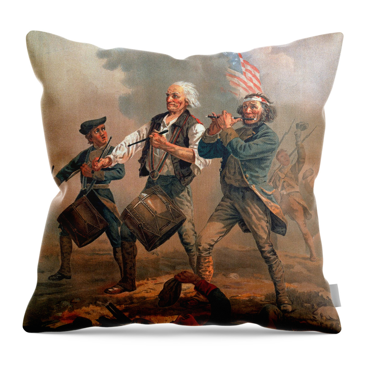 1776 Throw Pillow featuring the photograph The Spirit Of 76 by Granger