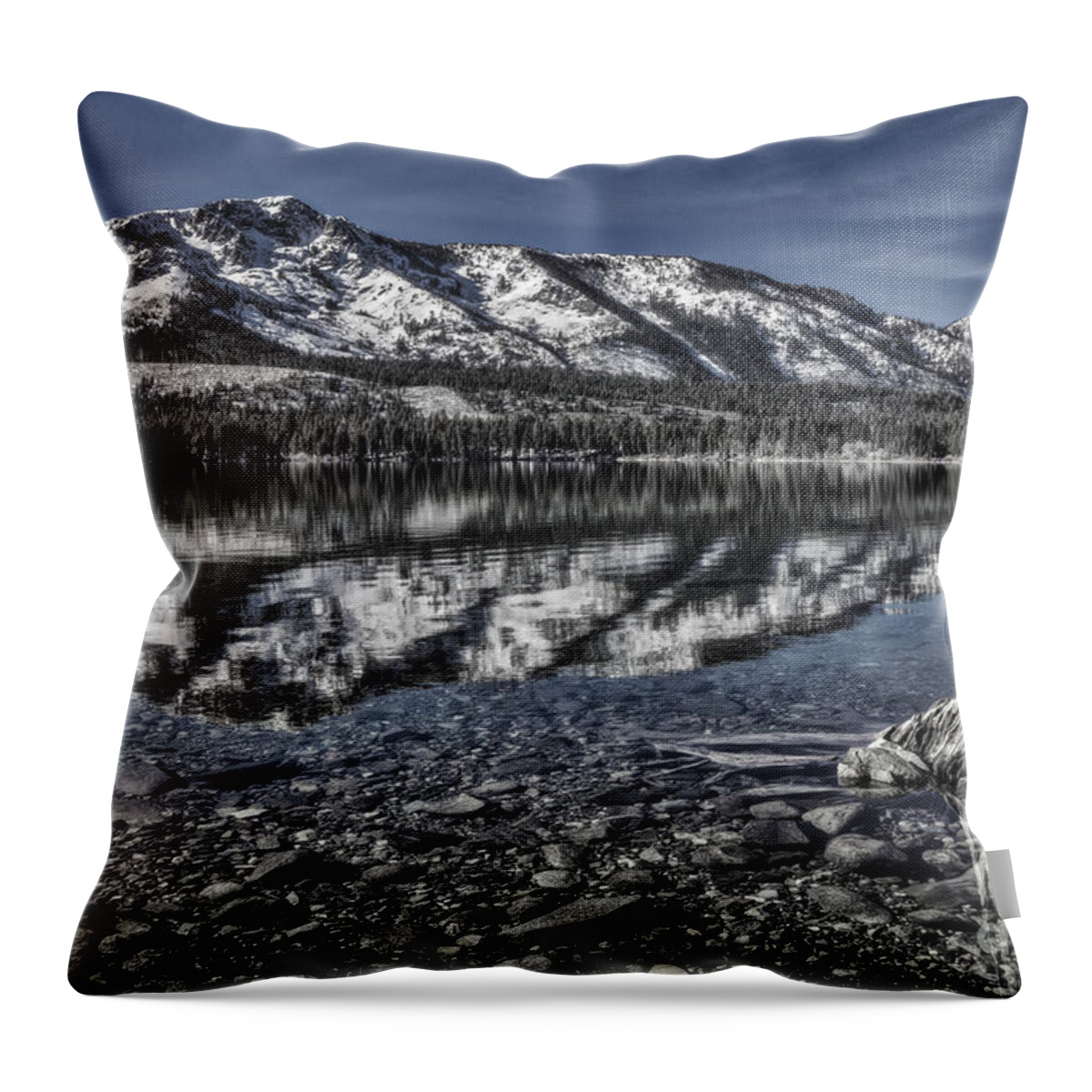 Landmarks Throw Pillow featuring the photograph The Stump And The Mountain by Mitch Shindelbower