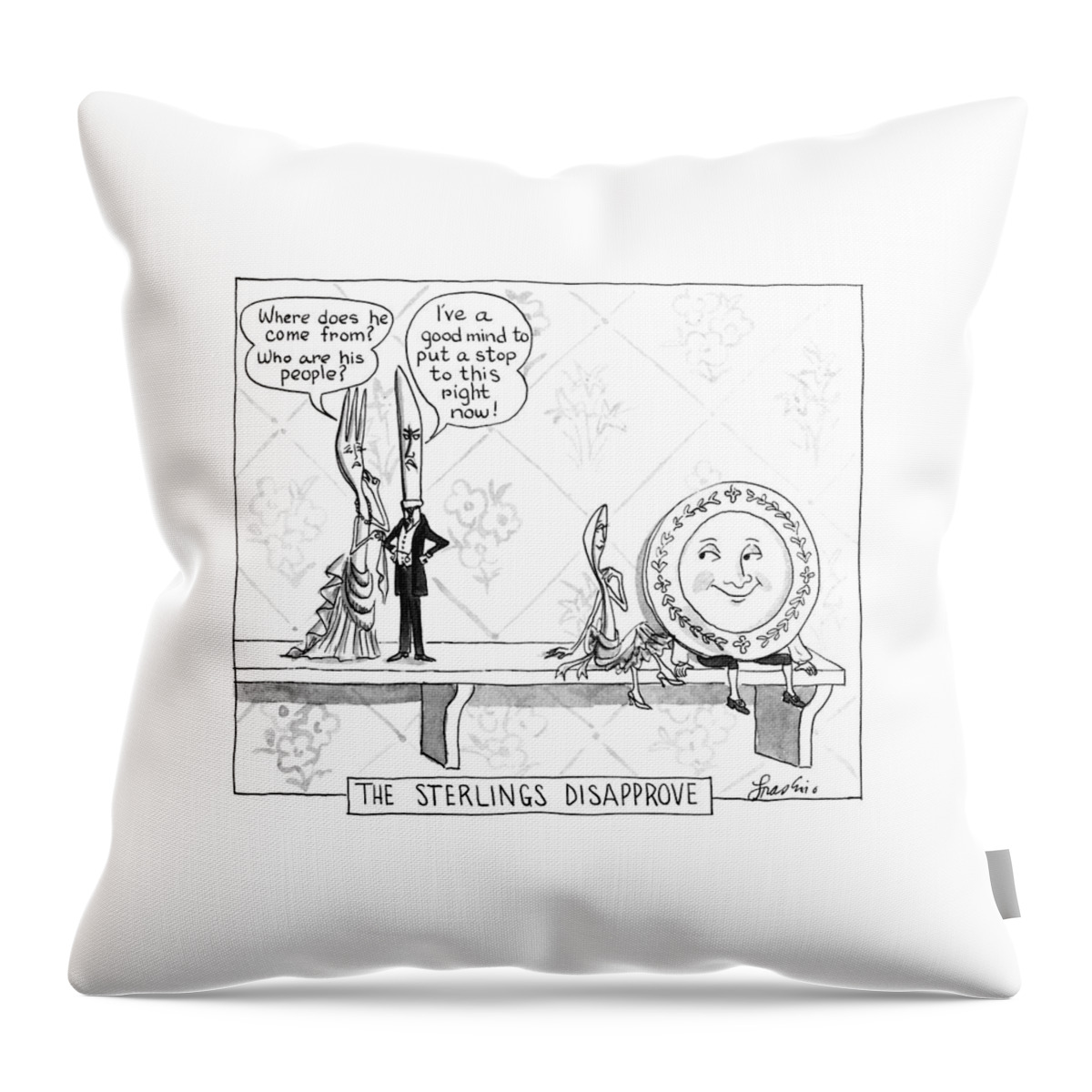 The Sterlings Disapprove: Throw Pillow