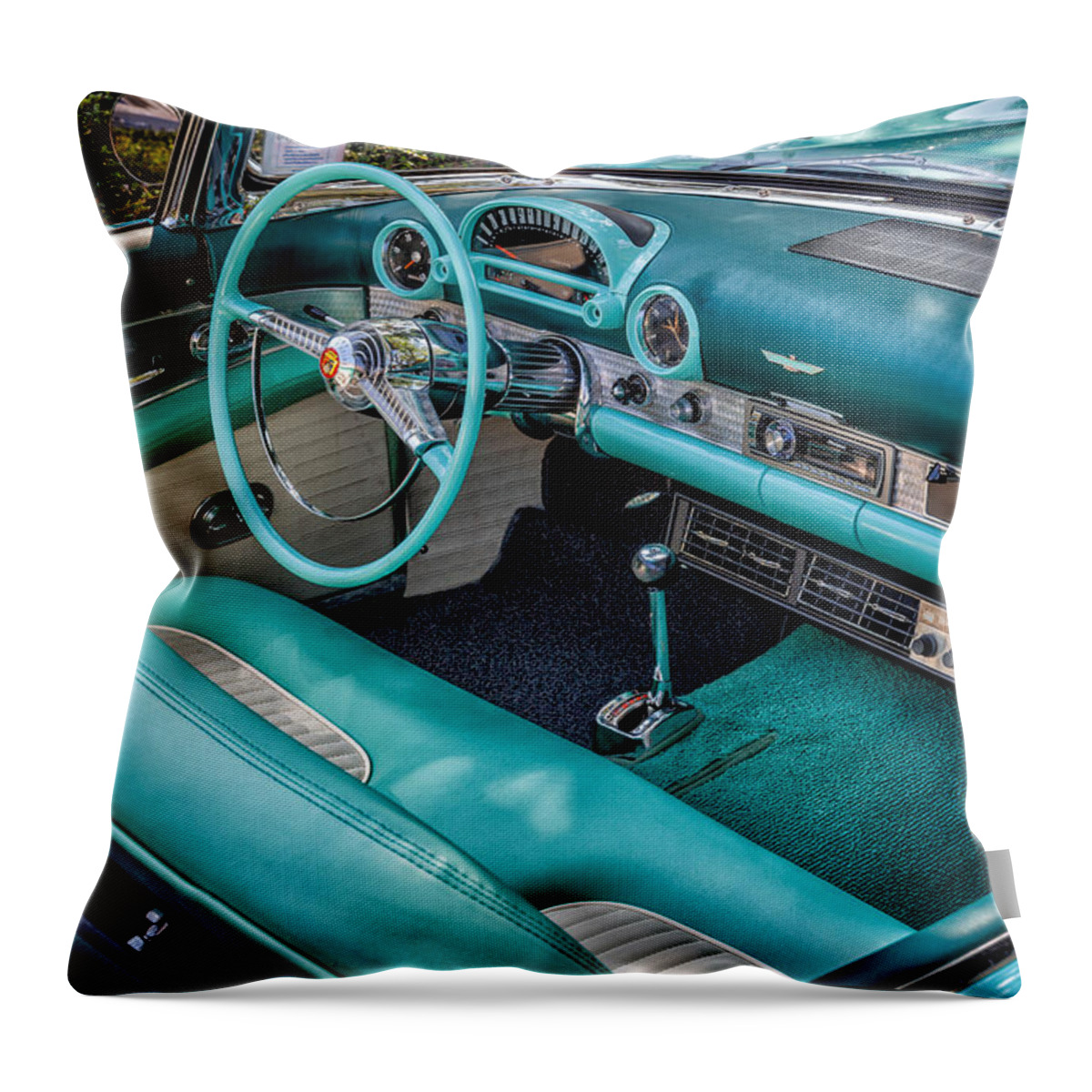 Ford Throw Pillow featuring the photograph The Ford Thunderbird by Adrian Evans