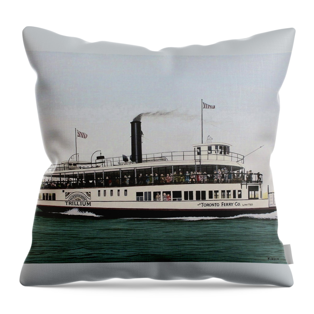 Landscapes Throw Pillow featuring the painting The Toronto Trillium by Kenneth M Kirsch