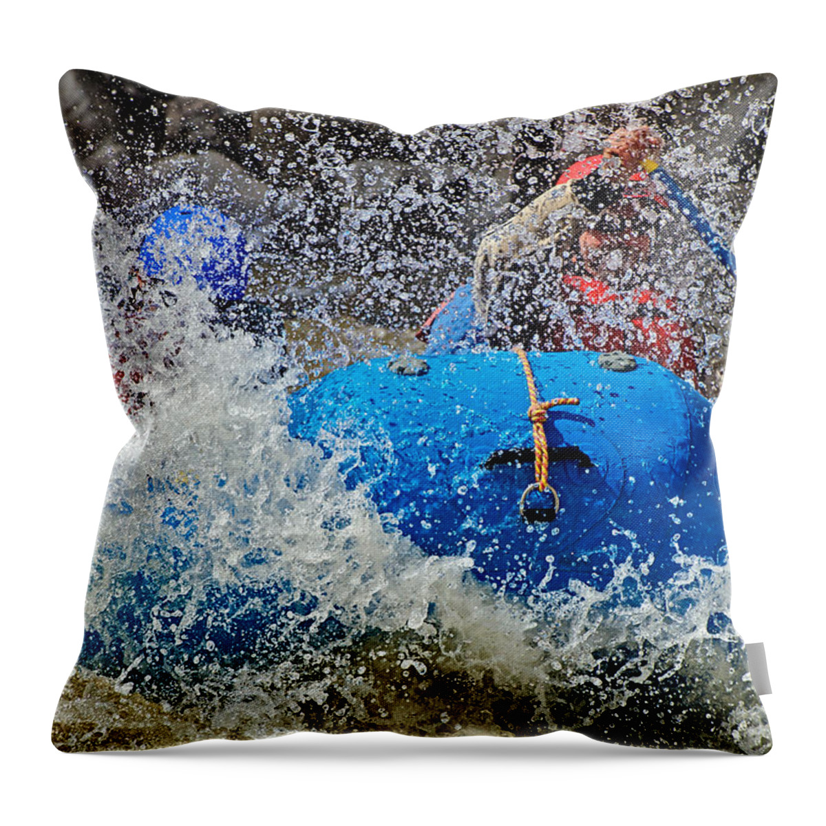 Whitewater Throw Pillow featuring the photograph The Trench by Britt Runyon