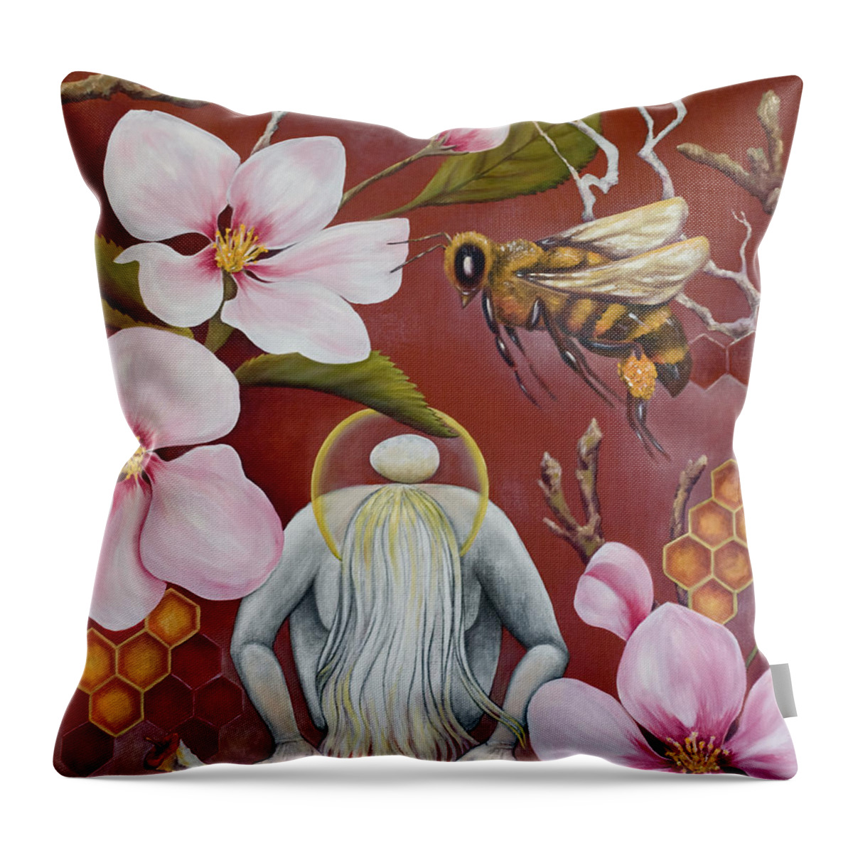 Nature Art Throw Pillow featuring the painting The Truth of Beauty by Sheri Howe