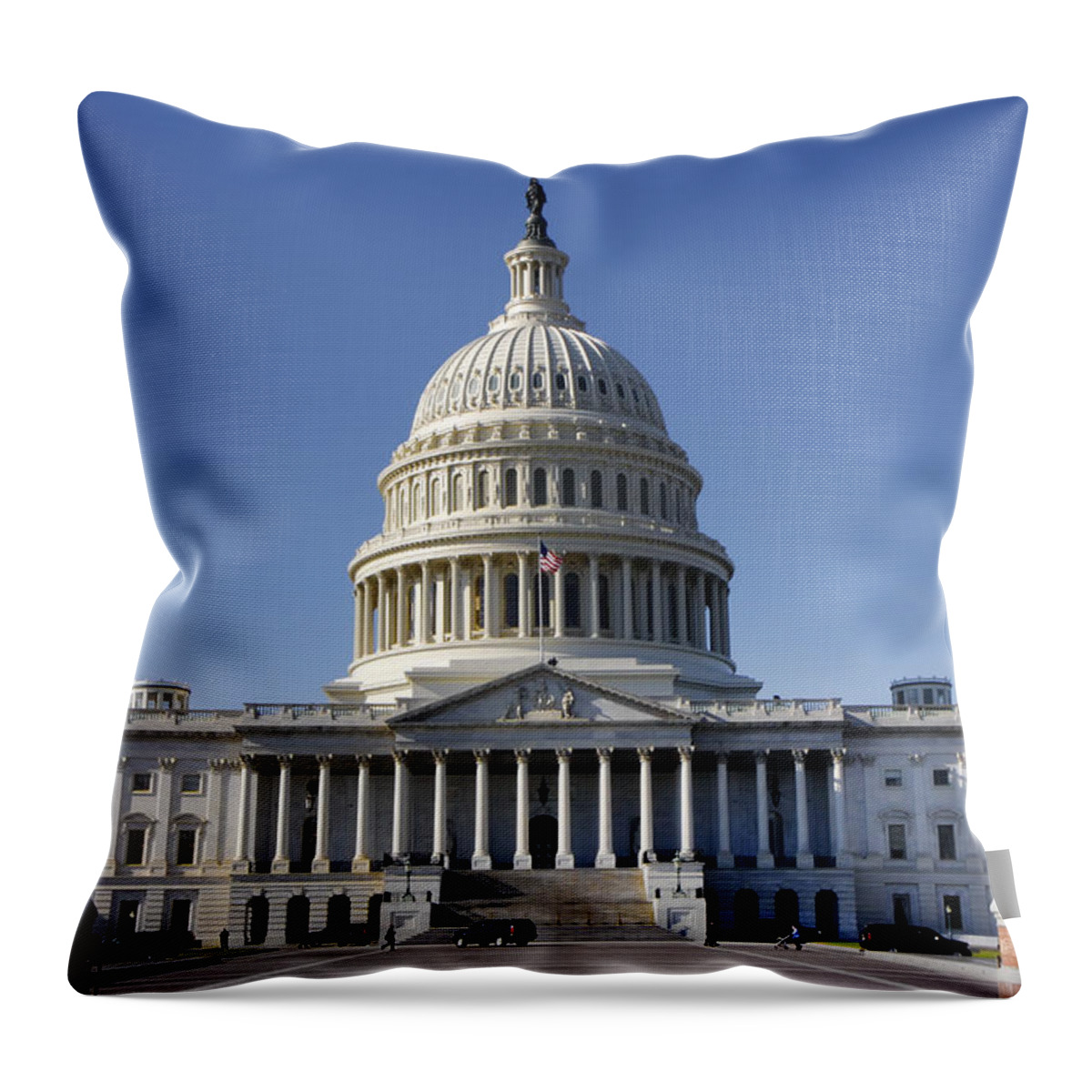 Kg Throw Pillow featuring the photograph The United States Capitol by KG Thienemann