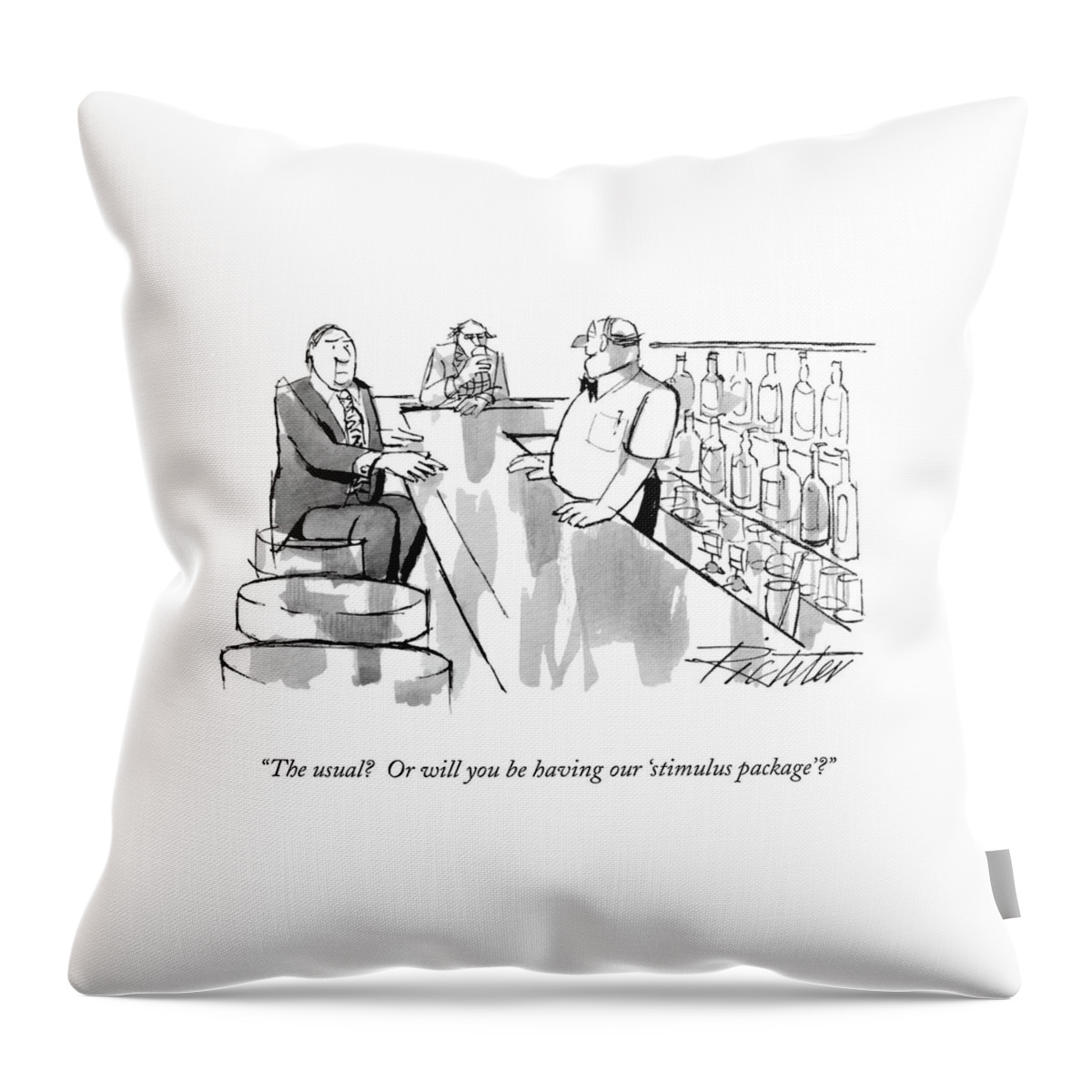 The Usual?  Or Will You Be Having Our 'stimulus Throw Pillow