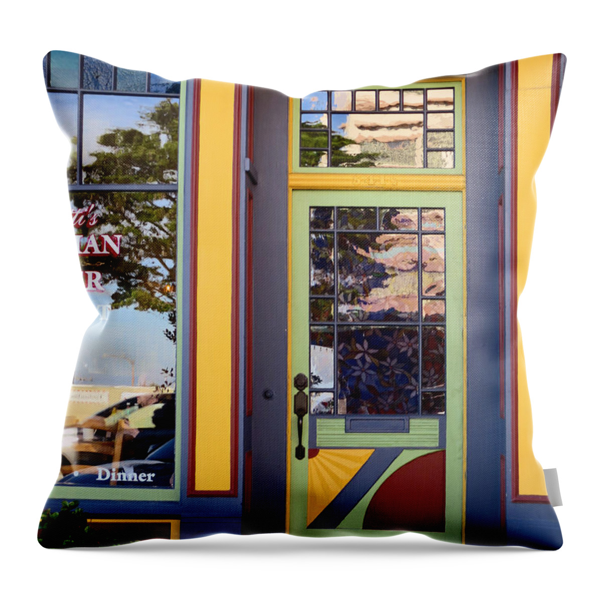 Doors Throw Pillow featuring the photograph The Victorian Diner by Rick Locke - Out of the Corner of My Eye