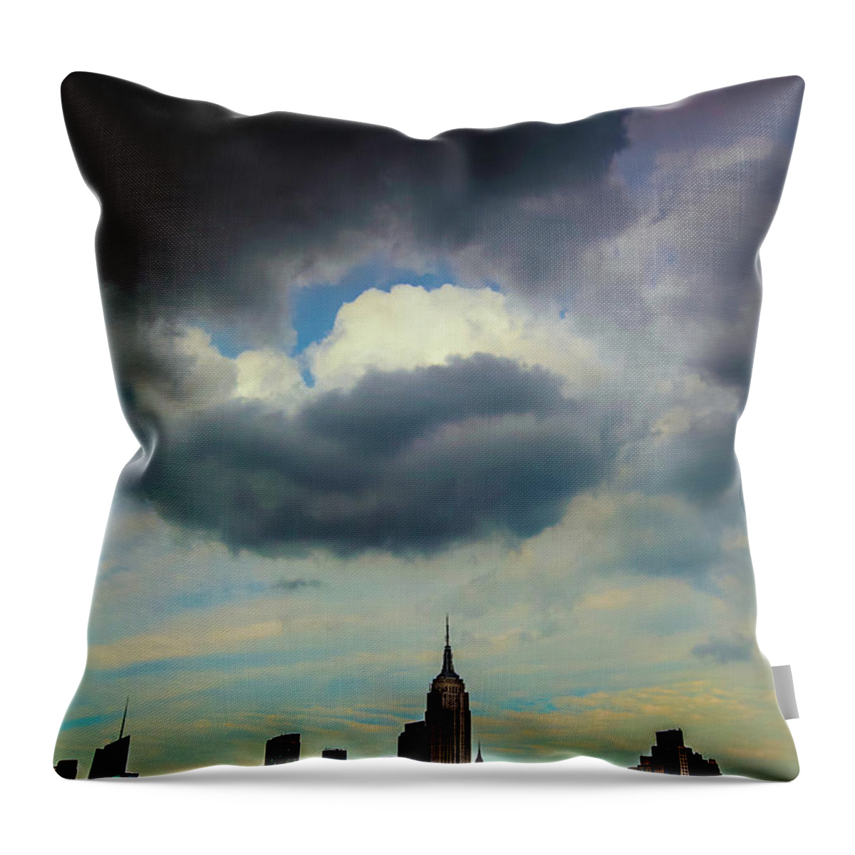 Built Structure Throw Pillow featuring the photograph The View From Google Nyc Headquarters by Photo By Alan Shapiro