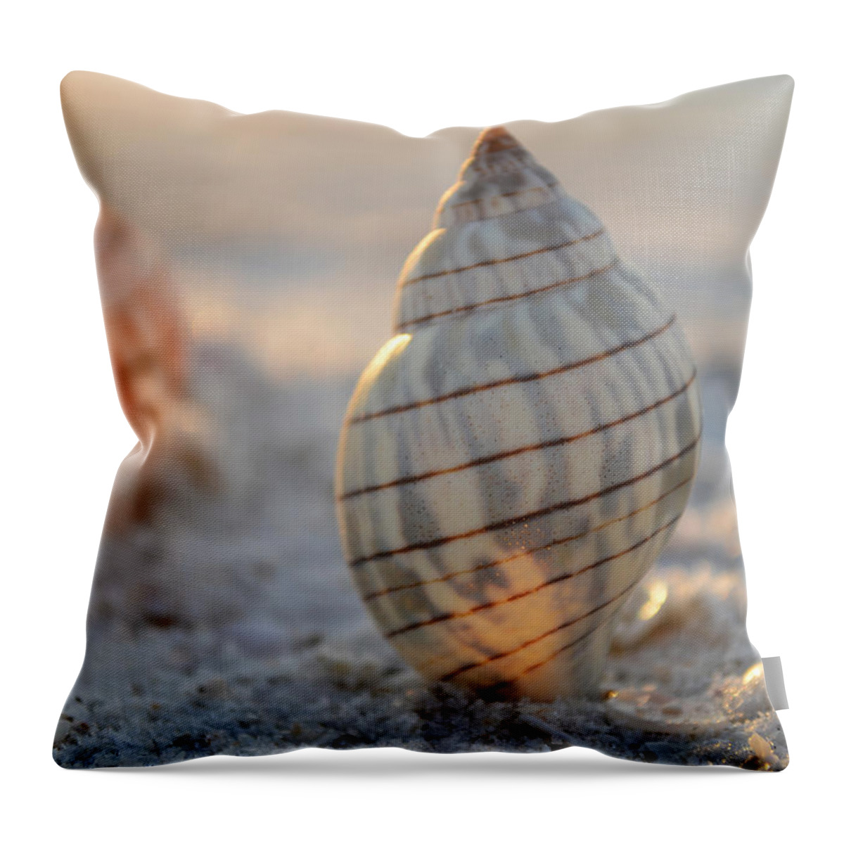 Seashore Throw Pillow featuring the photograph The Voice of the Sea by Melanie Moraga