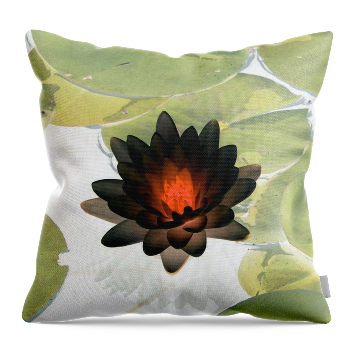 Water Lilies Throw Pillow featuring the photograph The Water Lilies Collection - PhotoPower 1034 by Pamela Critchlow