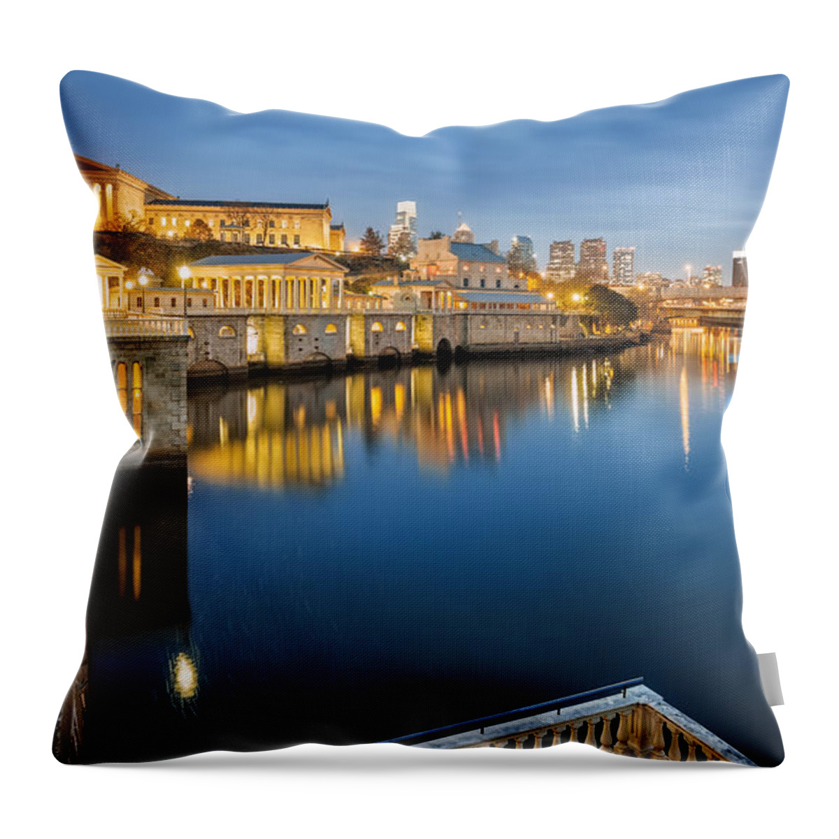 City Throw Pillow featuring the photograph The Waterworks by Eduard Moldoveanu