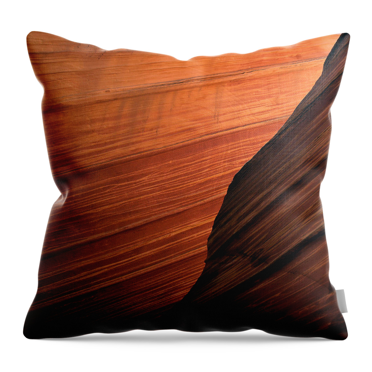 Landscape Throw Pillow featuring the photograph 'The Wave' North Coyote Buttes 47 by JustJeffAz Photography