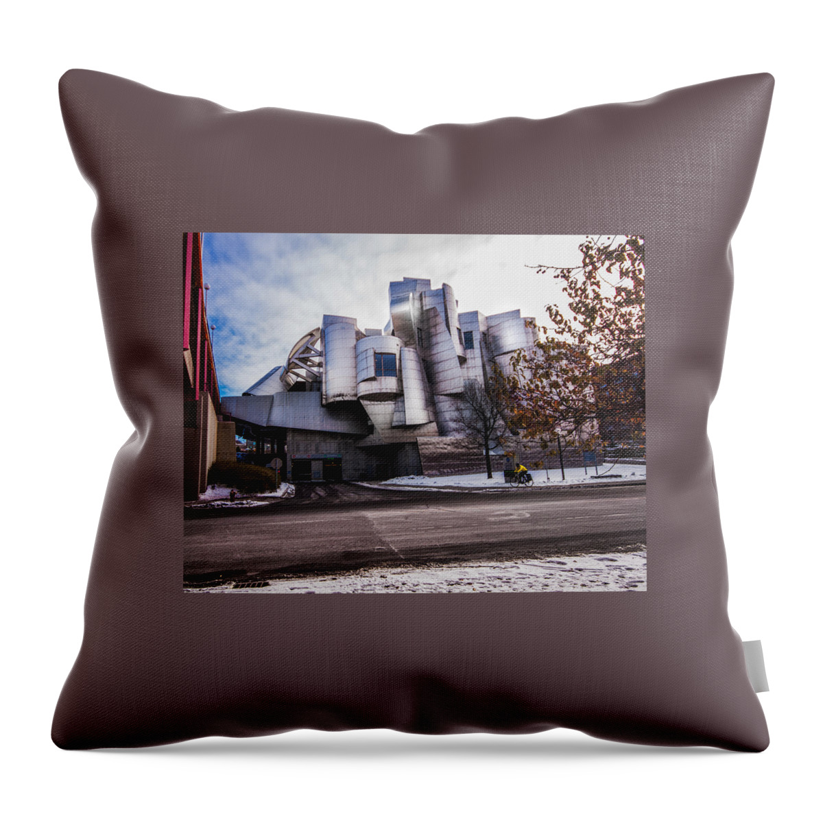 Architect Throw Pillow featuring the photograph The Weisman Art Museum by Tom Gort