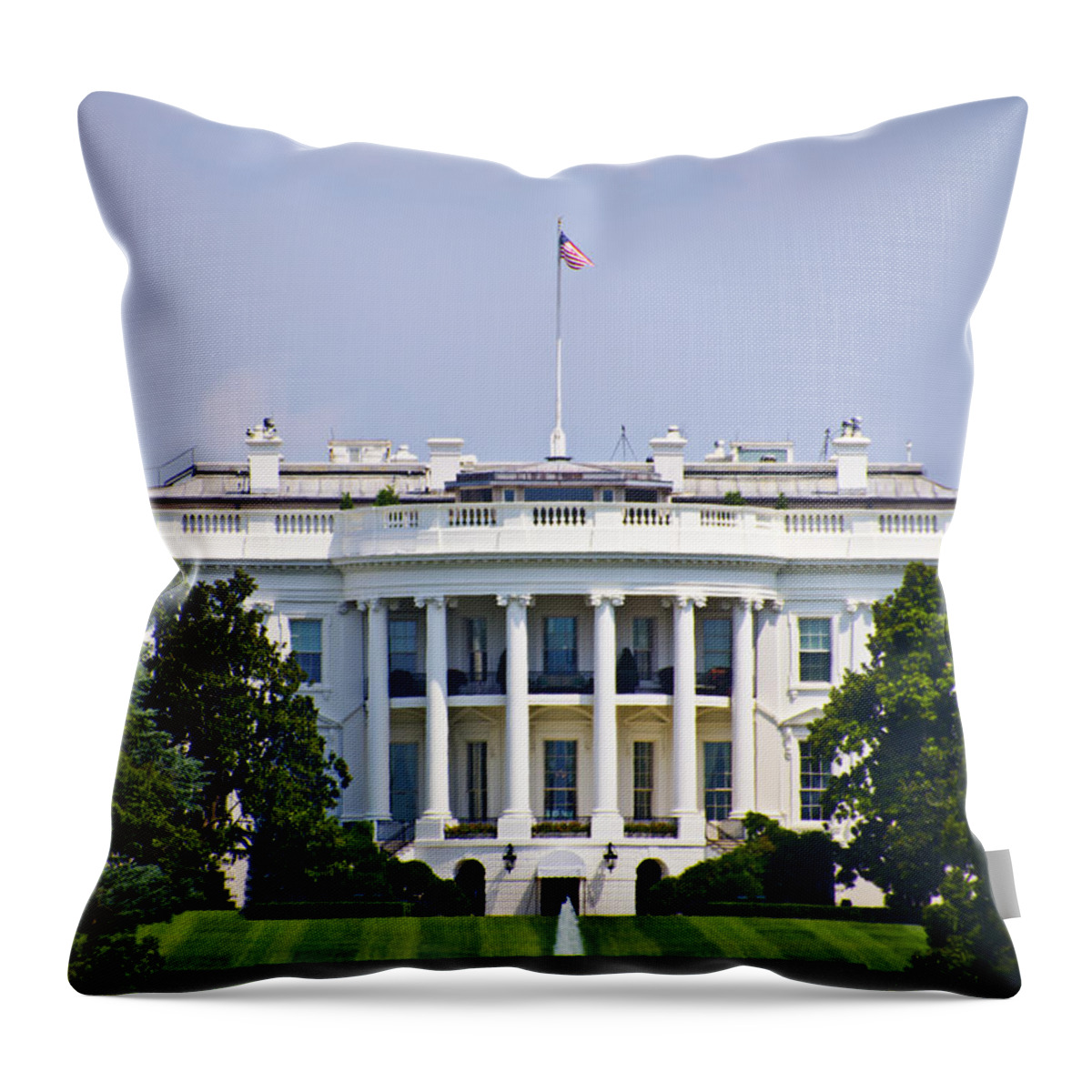 The Throw Pillow featuring the photograph The Whitehouse - Washington DC by Bill Cannon