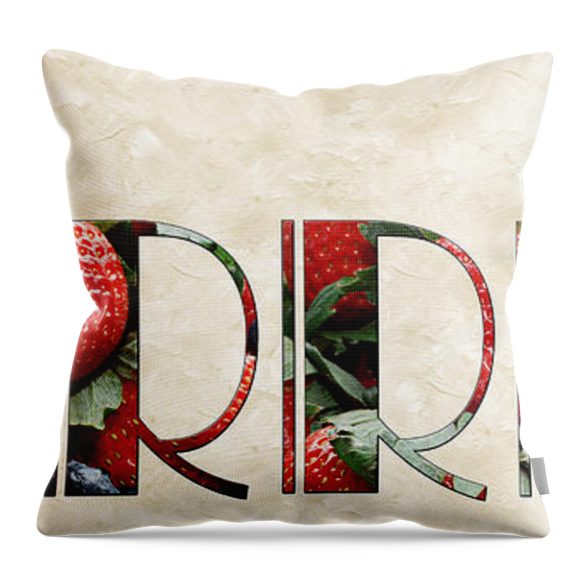 Strawberries Throw Pillow featuring the photograph The Word Is Berries by Andee Design