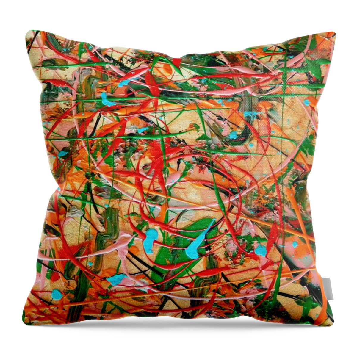 World Throw Pillow featuring the painting The World is Your Oyster by Etta Harris