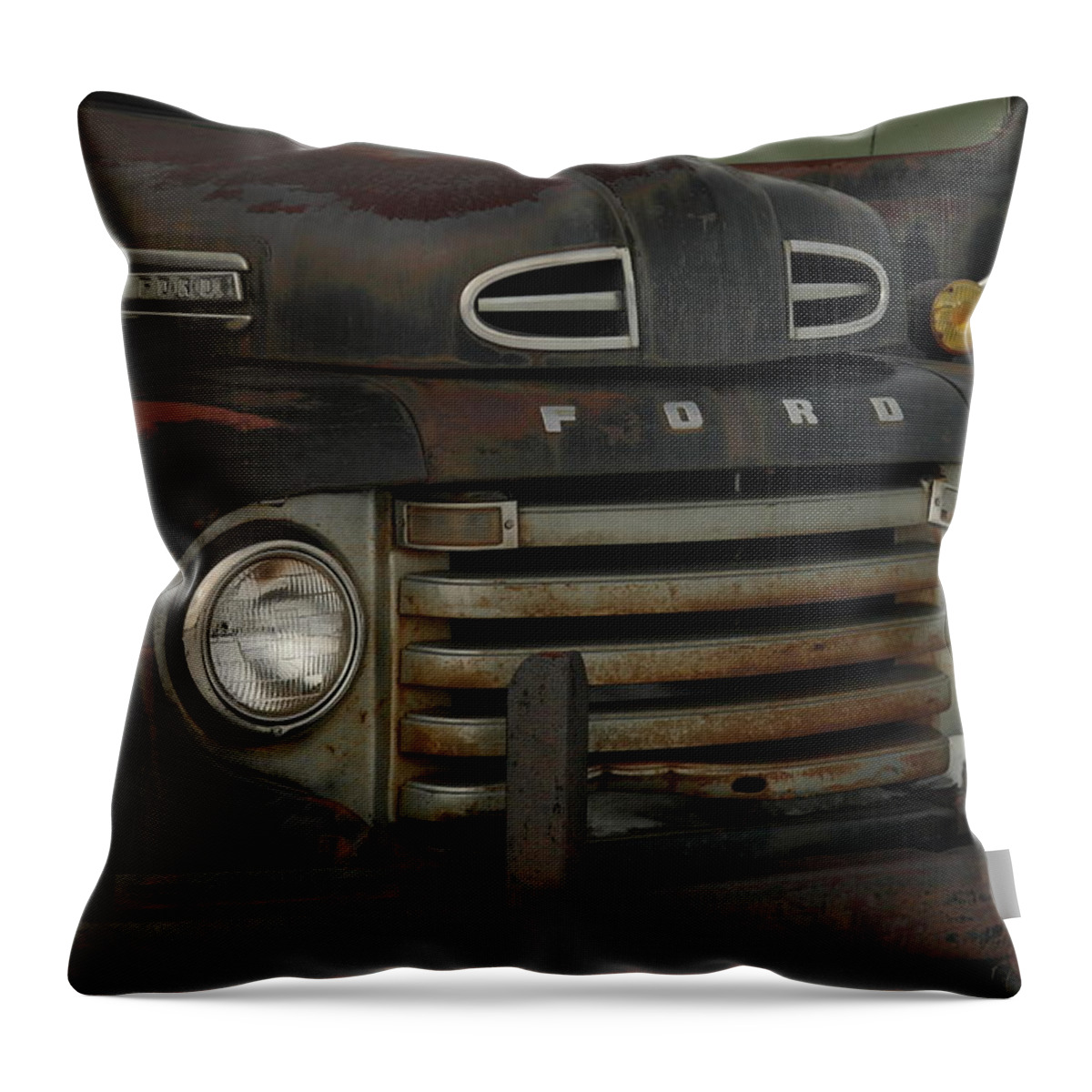 Ford Throw Pillow featuring the photograph There Is Nothing Like An Old Ford by Jeff Swan