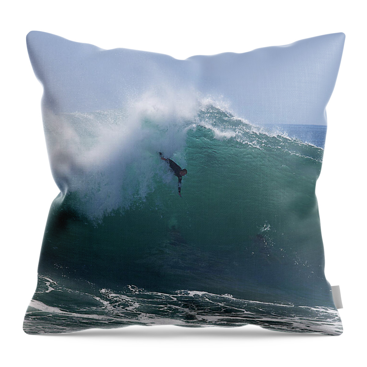 Big Surf Throw Pillow featuring the photograph Thinking it Through by Joe Schofield
