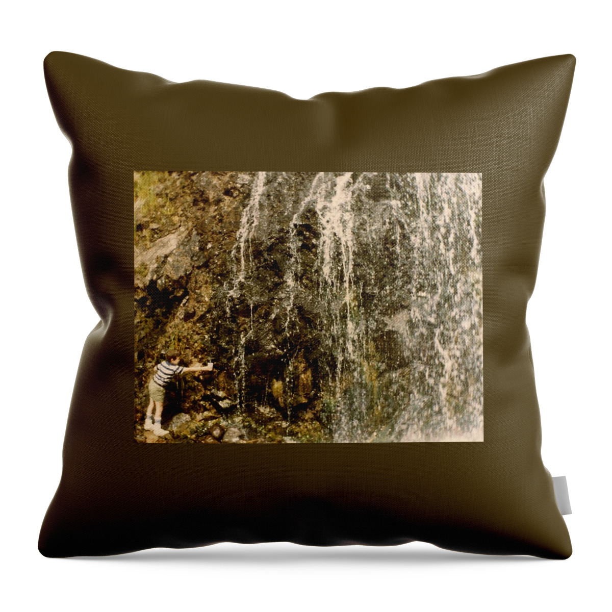 Waterfalls Throw Pillow featuring the photograph Thirsty by Chris W Photography AKA Christian Wilson