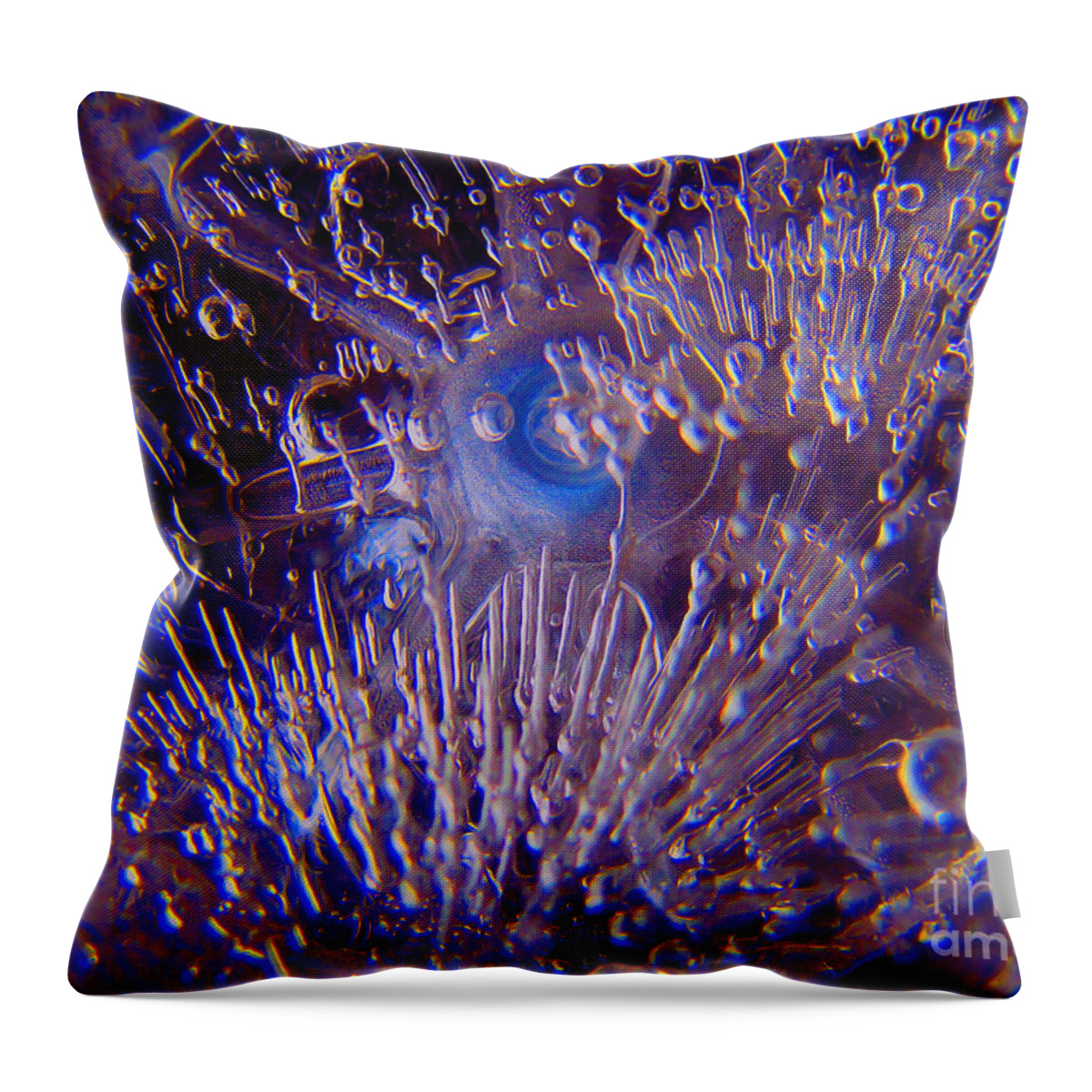 Abstract Art Throw Pillow featuring the photograph Thirty Two Degrees by Cedric Hampton