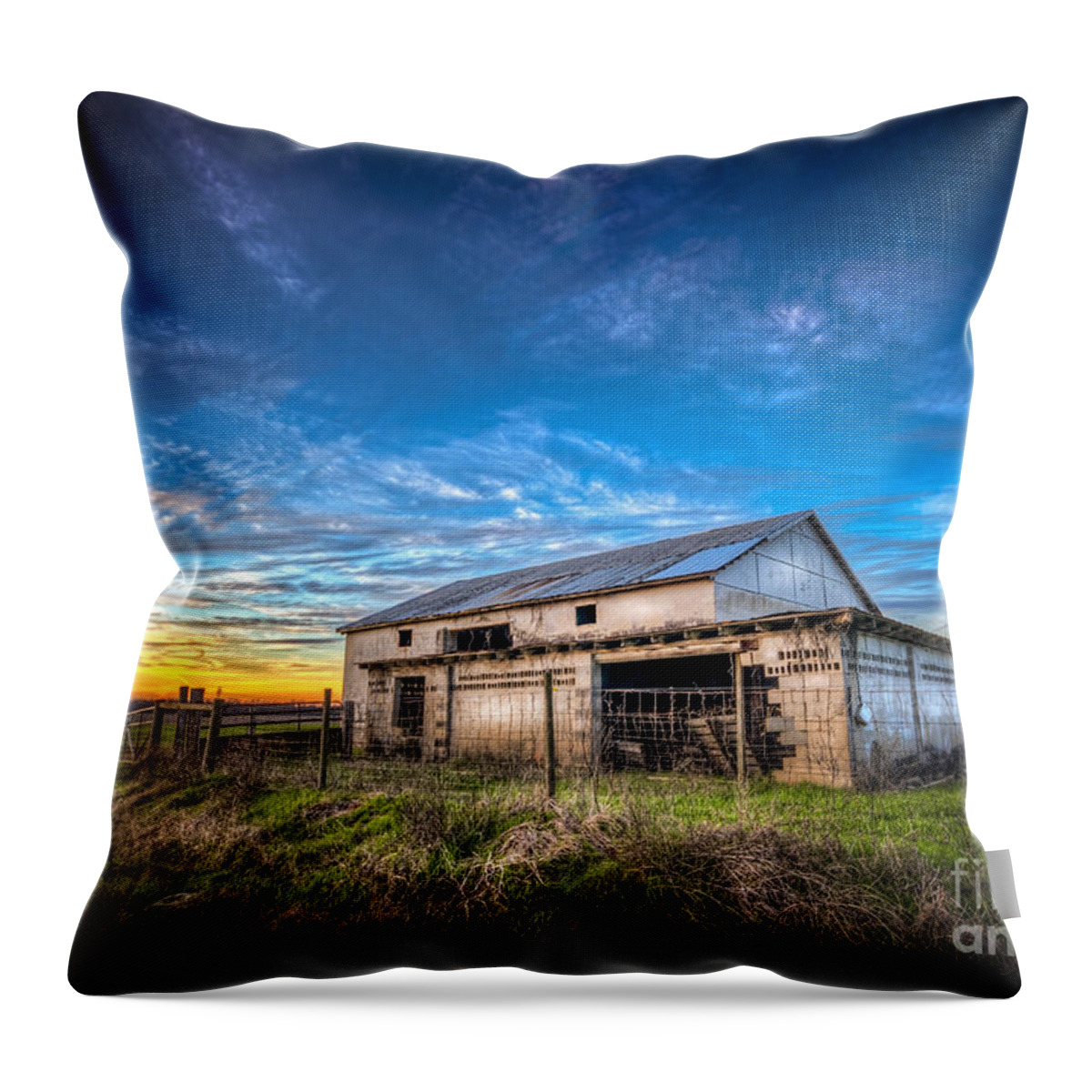 Farmland Throw Pillow featuring the photograph This Old Barn by Marvin Spates