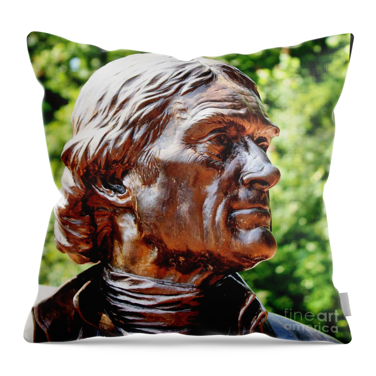 Thomas Jefferson Throw Pillow featuring the photograph Thomas Jefferson by Judy Palkimas