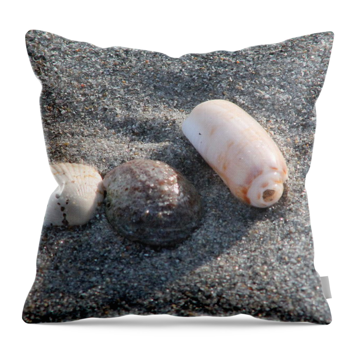 Beach Throw Pillow featuring the photograph Three is not a crowd by Catie Canetti