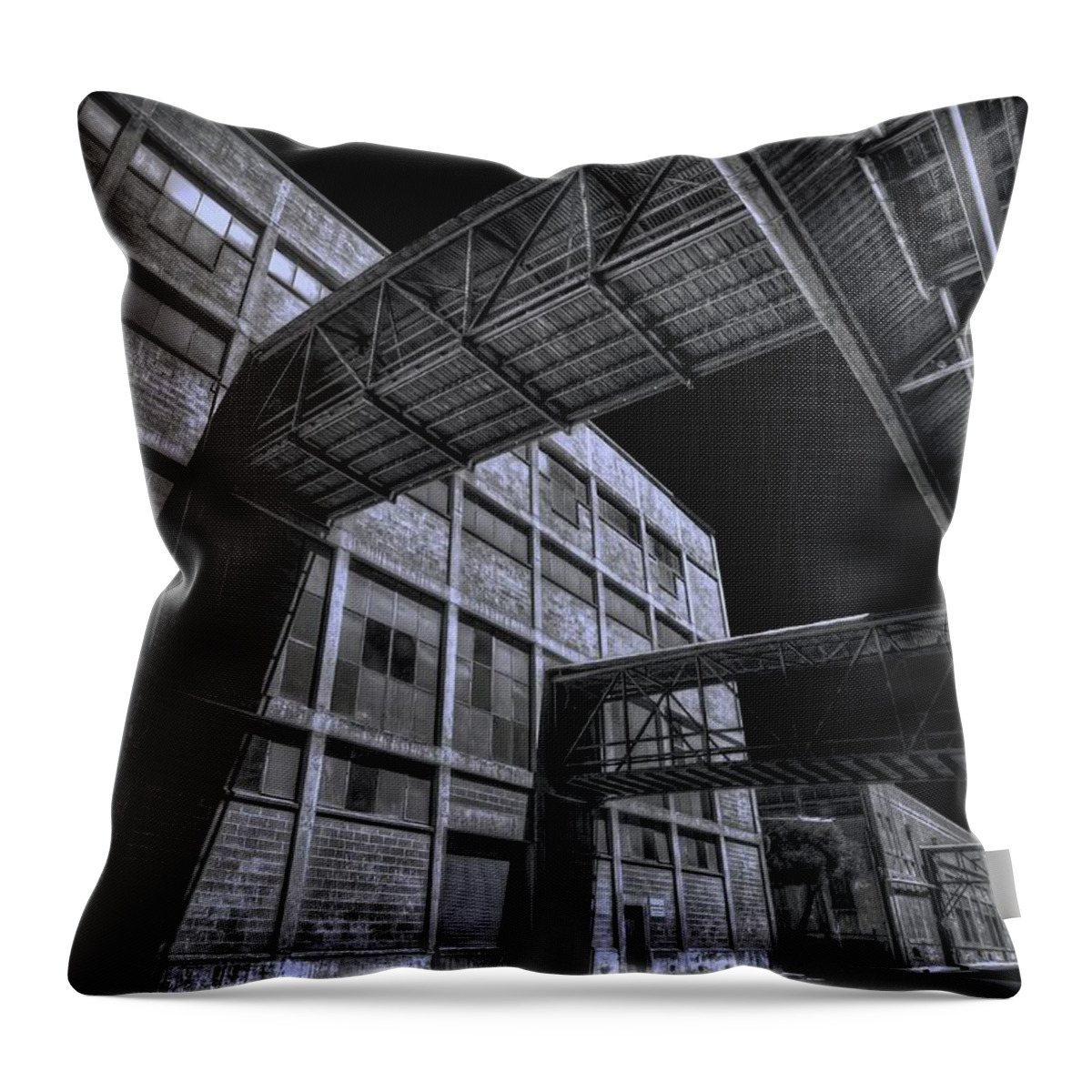 Architecture Throw Pillow featuring the photograph Through A Glass Darkly by Wayne Sherriff