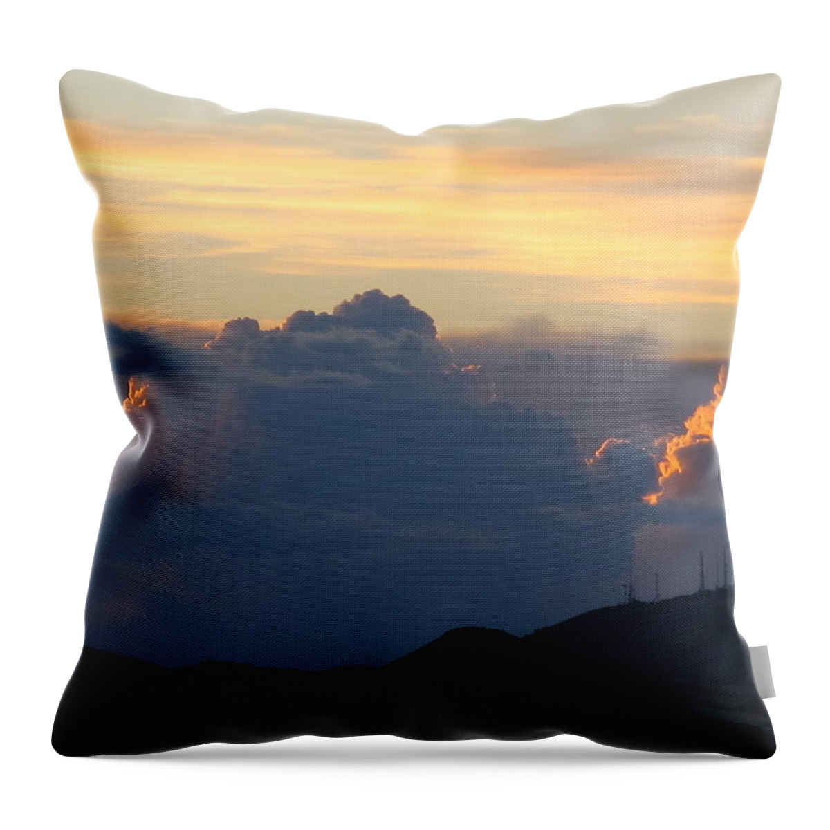 Clouds Throw Pillow featuring the photograph Thunder Bumpers by Phyllis Kaltenbach