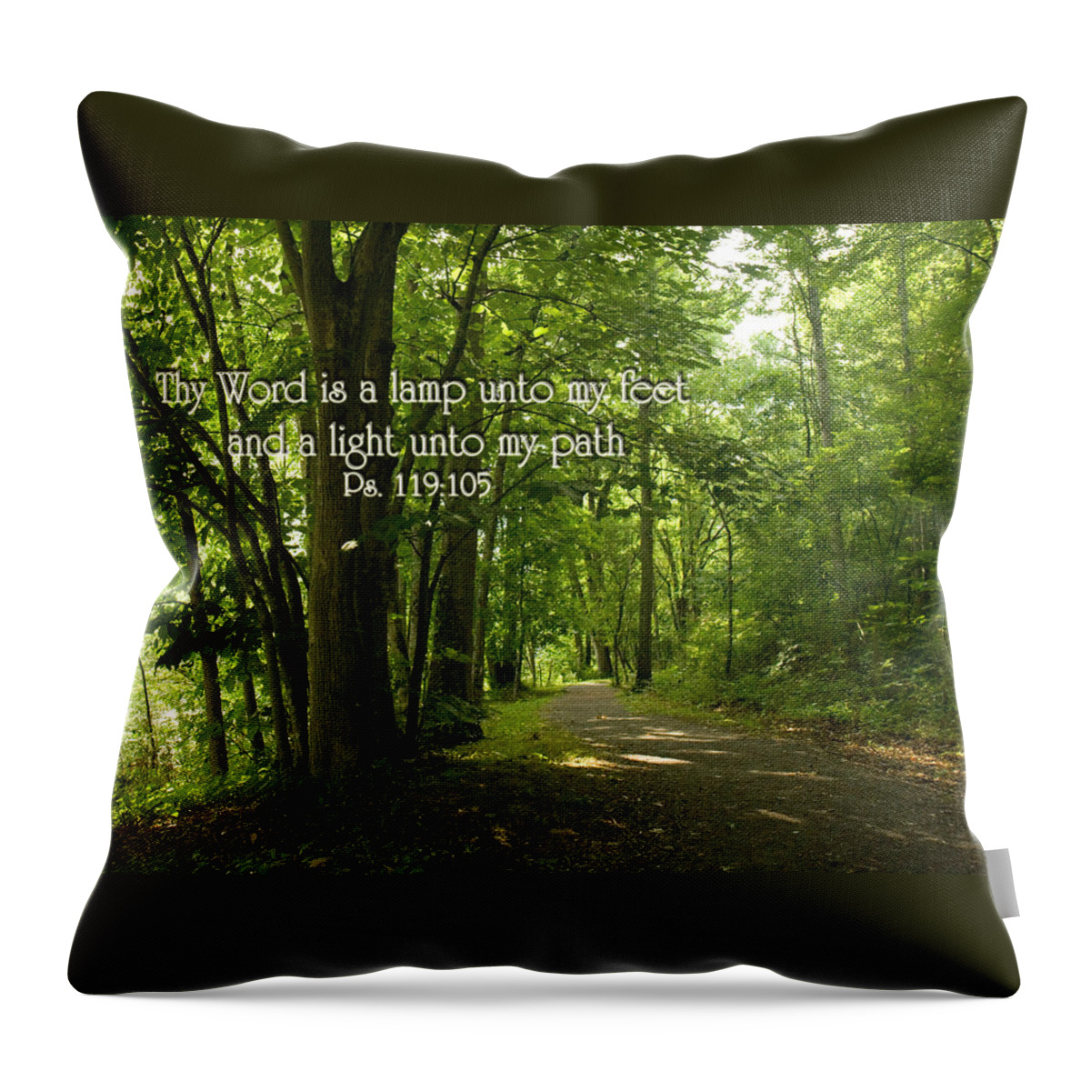 Thy Word Is A Lamp Unto My Feet Throw Pillow featuring the photograph Thy word is a lamp unto my feet by Denise Beverly