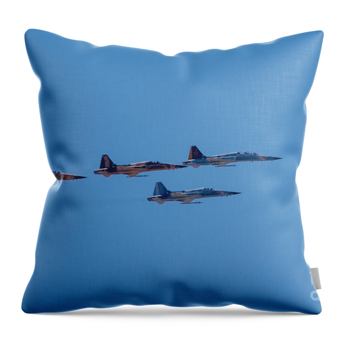 Tiger Ii Throw Pillow featuring the photograph Tiger II Fly By by Robert Bales