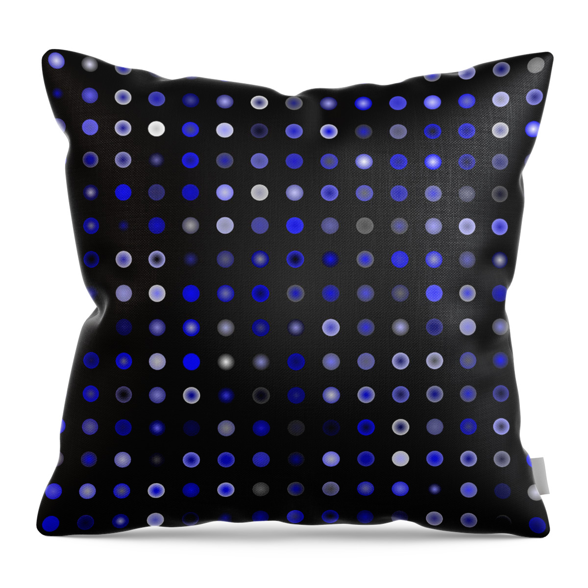Abstract Digital Algorithm Rithmart Throw Pillow featuring the digital art Tiles.blue.1 by Gareth Lewis