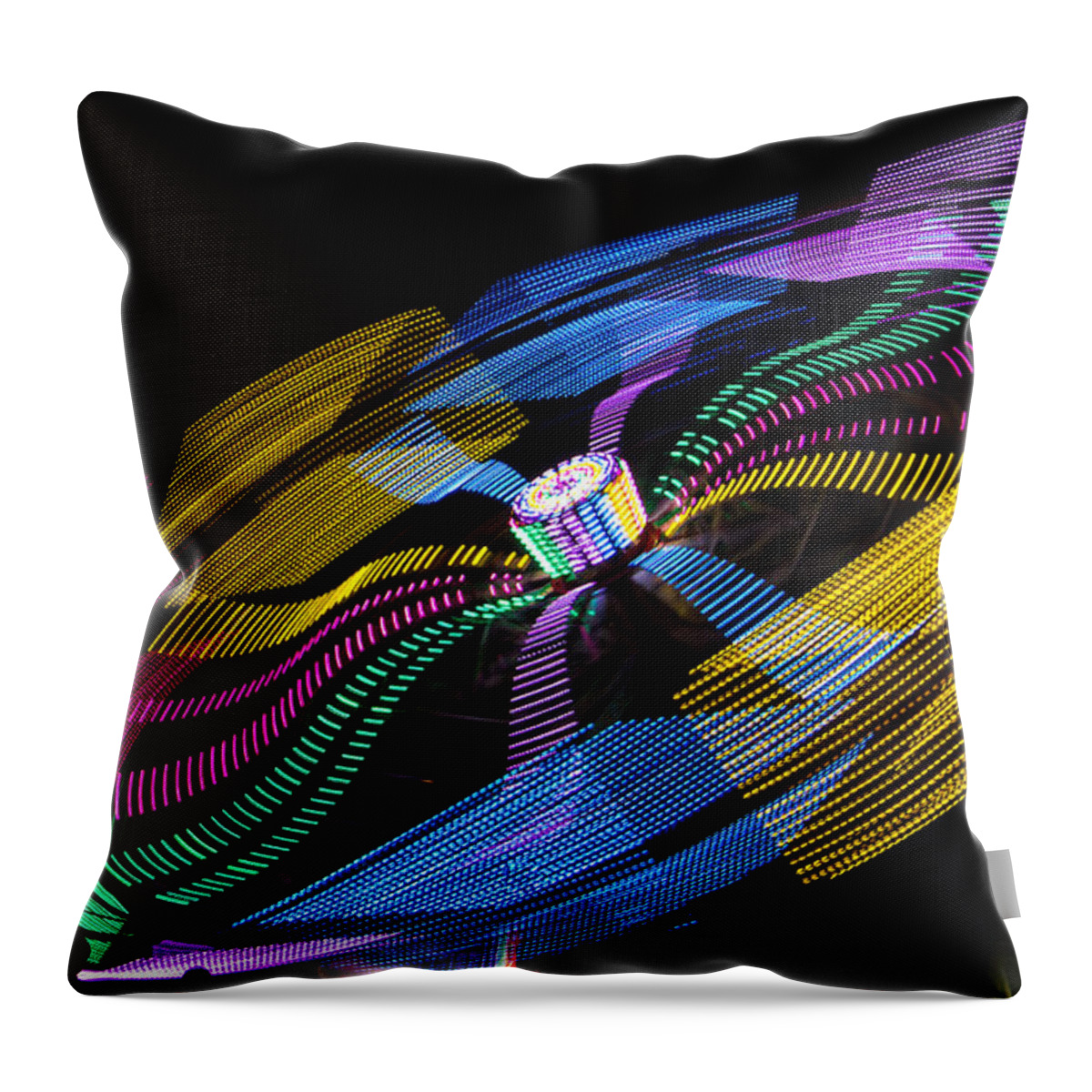 Made In America Throw Pillow featuring the photograph Tilt A Whirl by Steven Bateson