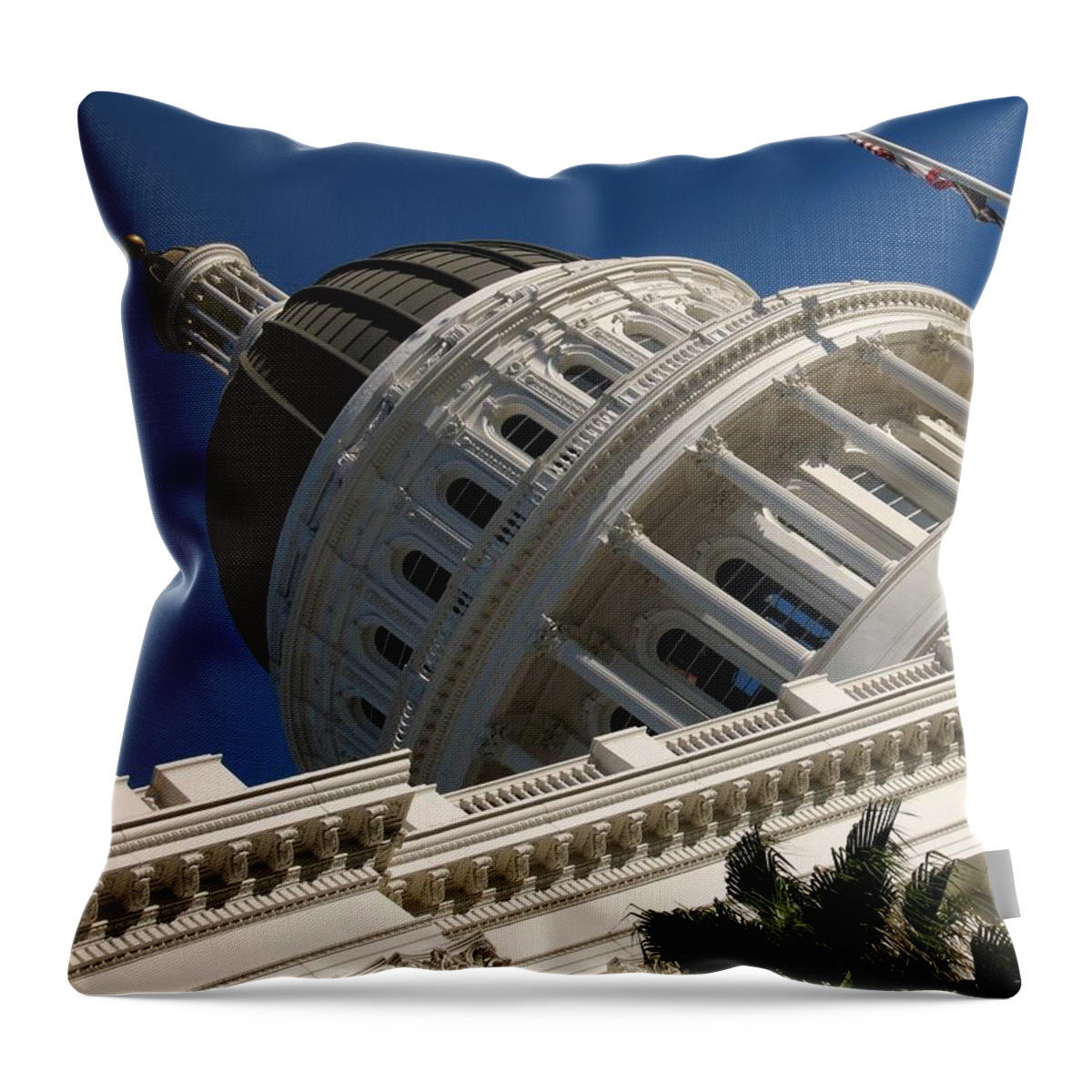 California Throw Pillow featuring the photograph Tilted Dome by James B Toy