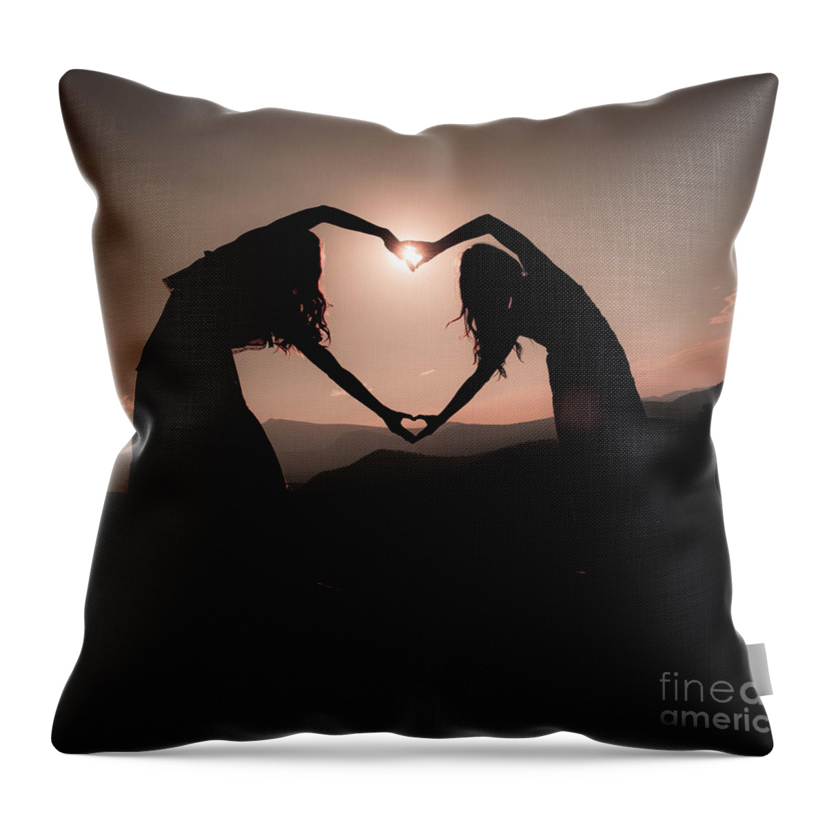Human Heart Throw Pillow featuring the photograph Tilted hearts by Scott Sawyer