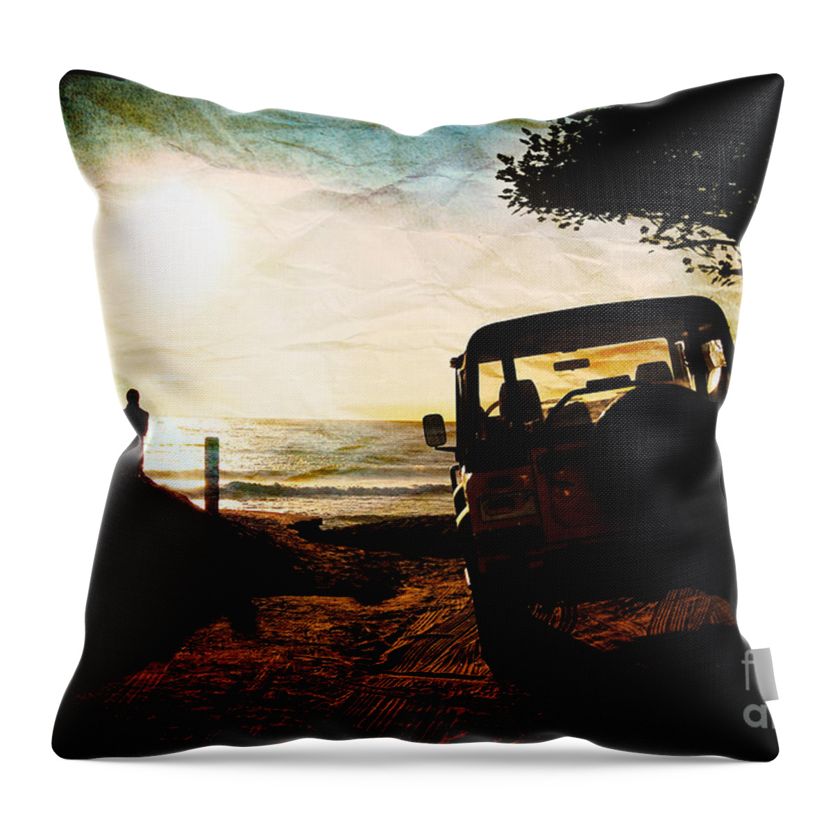 Beach Throw Pillow featuring the photograph Time to Think by Sabine Jacobs
