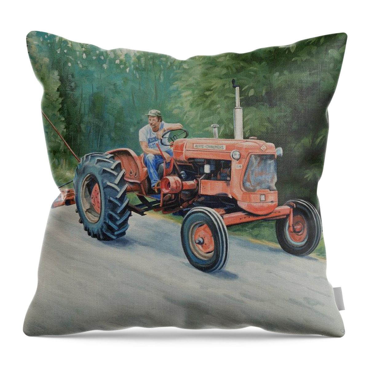 Old Throw Pillow featuring the painting Time To Visit by Phil Chadwick