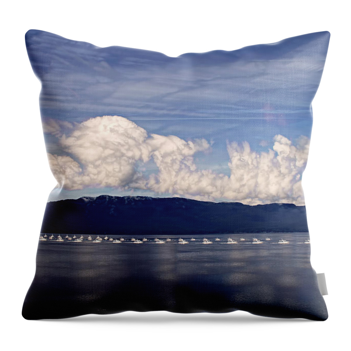 Clouds Throw Pillow featuring the photograph Time Travel by Peggy Collins