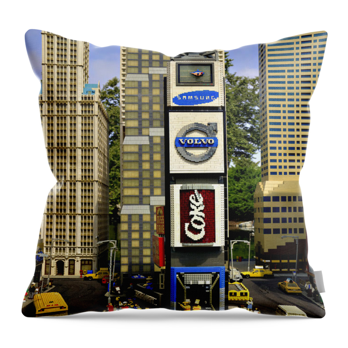 Times Throw Pillow featuring the photograph Times Square by Ricky Barnard