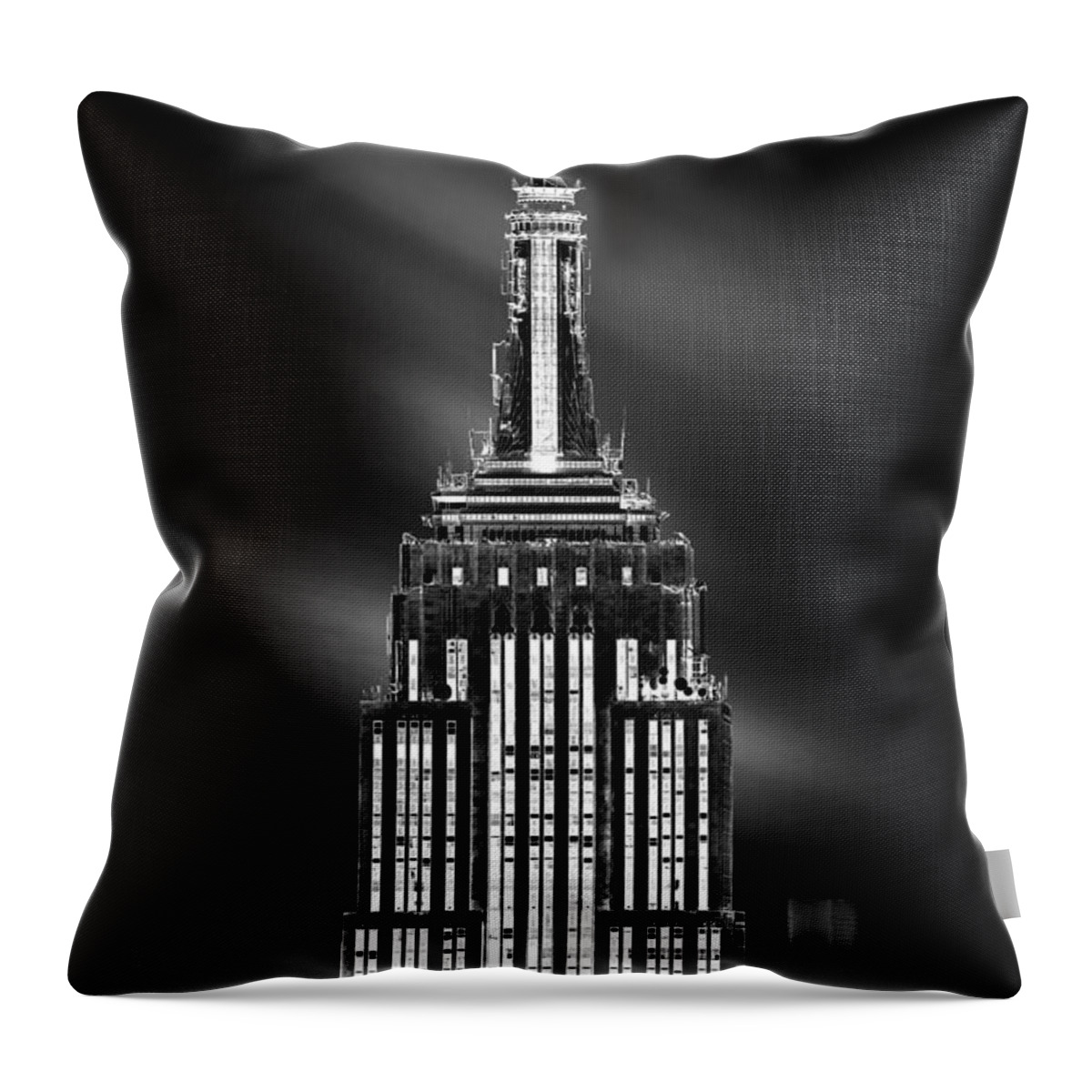 Empire State Building Throw Pillow featuring the photograph Tip Of The World by Az Jackson
